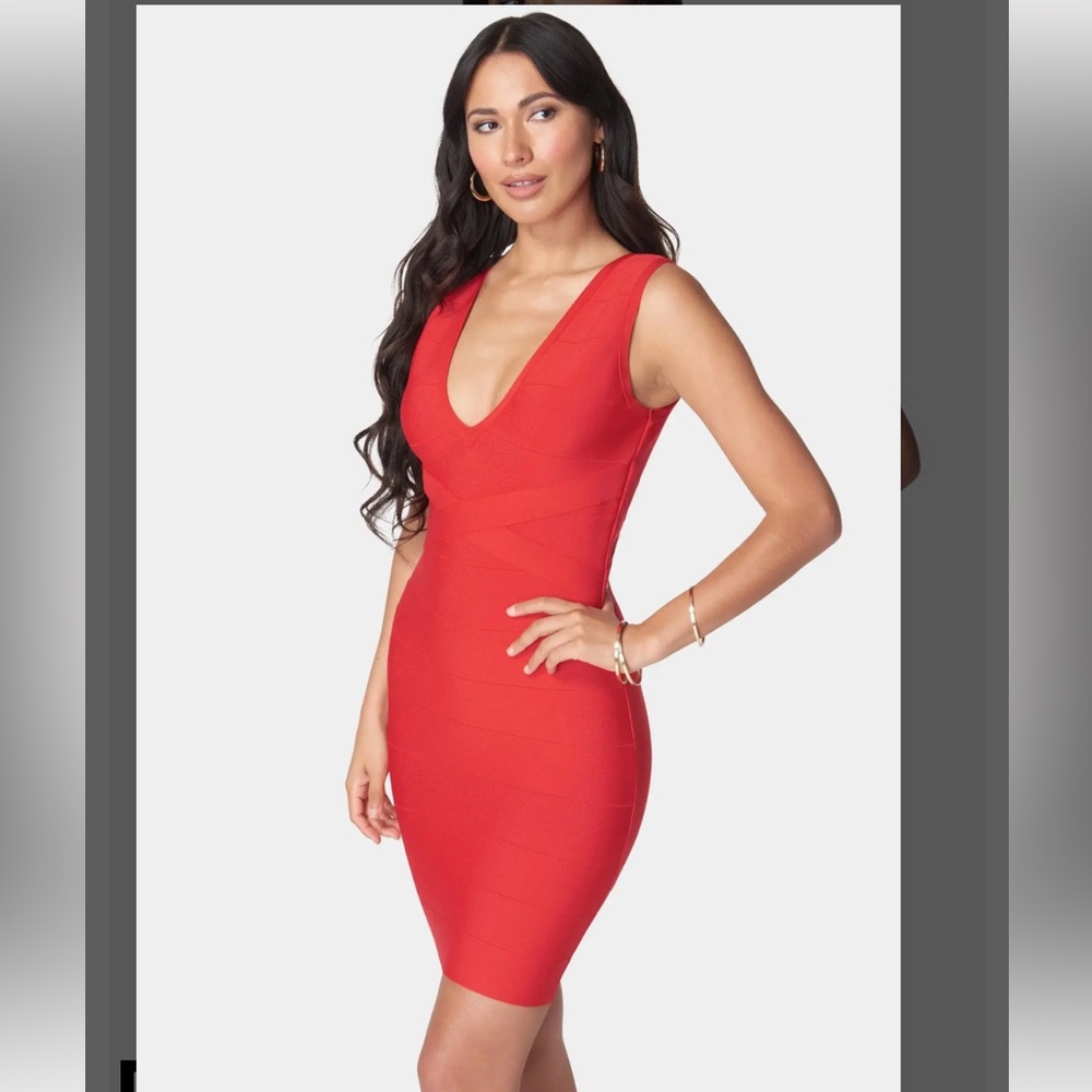 Bebe Red Bandage Dress